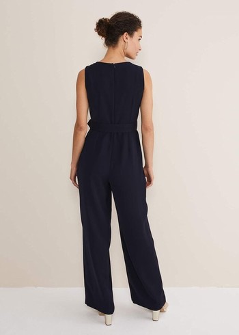 Phase Eight Lissia Wide Leg Jumpsuit Navy Canada | FKSBIM-485